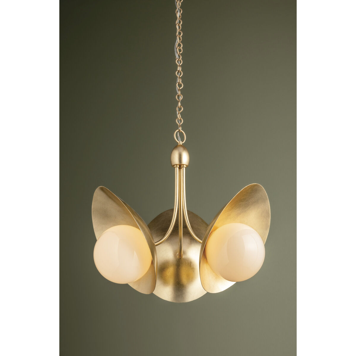 Olson 3 Light 24.25 inch Vintage Gold Leaf Chandelier Ceiling Light