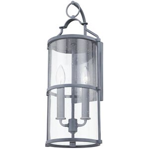 Burbank 2 Light 20 inch Weathered Zinc Outdoor Wall Sconce