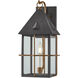Toby 1 Light 17 inch Patina Brass and Graphite Exterior Wall Sconce