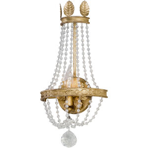 Viola 1 Light 9 inch Distressed Gold Leaf Wall Sconce Wall Light