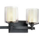 Arcadia 2 Light 15 inch Textured Iron Bath and Vanity Wall Light