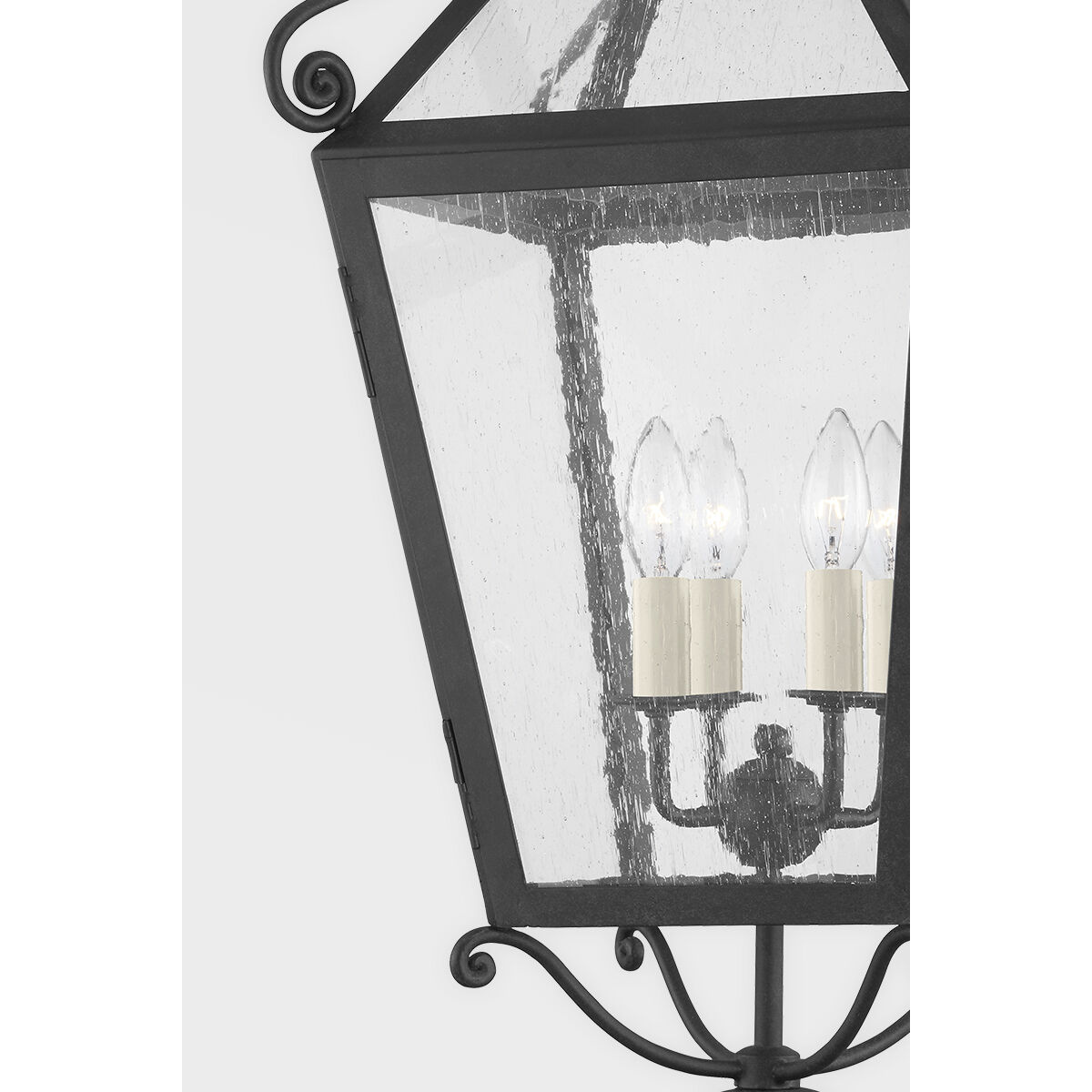 Santa Barbara County 4 Light 29 inch French Iron Post