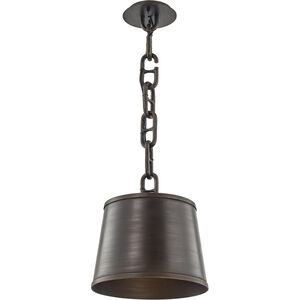Admirals Row 1 Light 12.25 inch Soft Off Black Pendant Ceiling Light