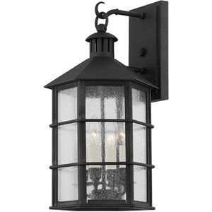 Lake County 4 Light 21 inch French Iron Outdoor Wall Sconce, Medium