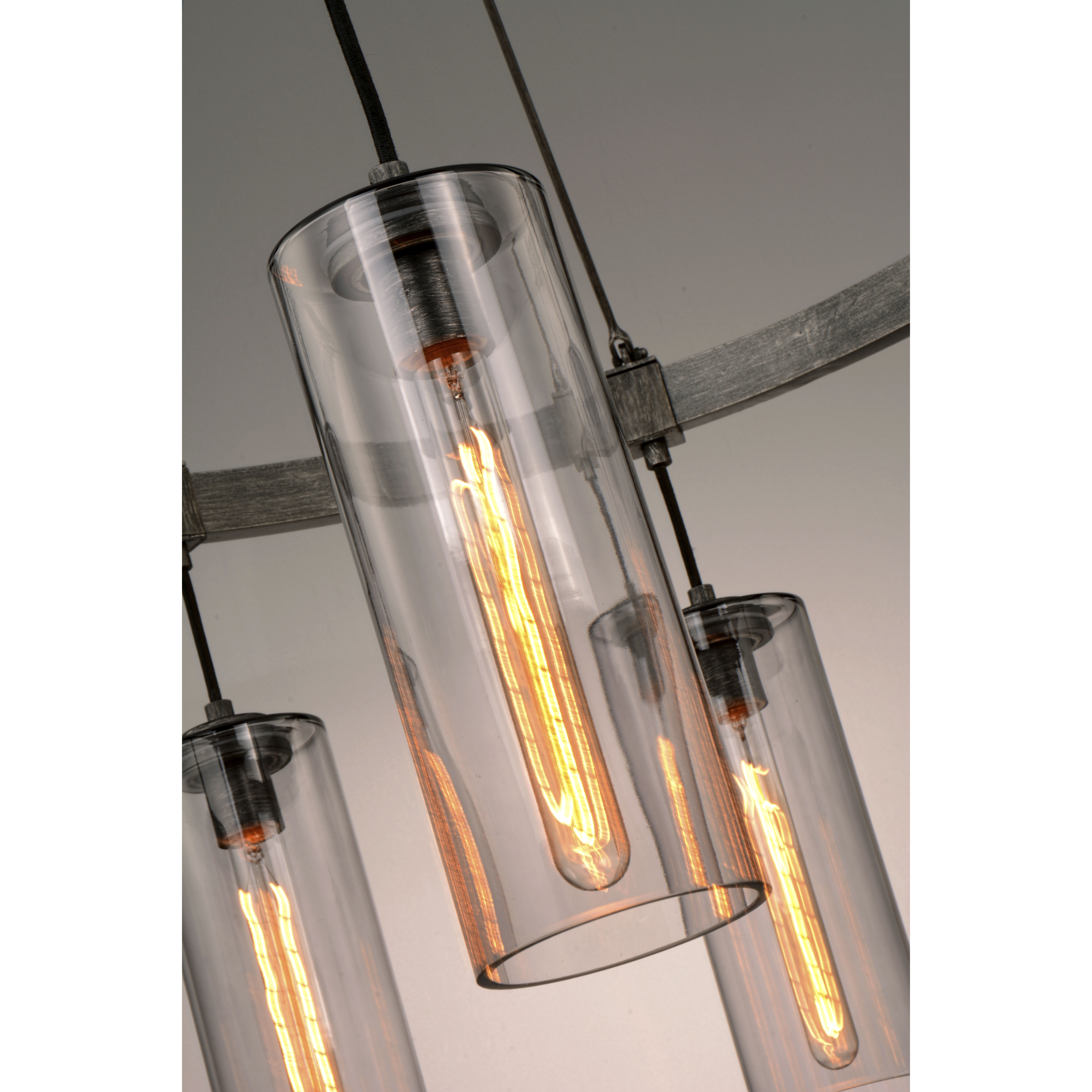 Troy Lighting F5916 Union Square 6 Light 30.75 inch Graphite Chandelier Ceiling Light Smoke Glass