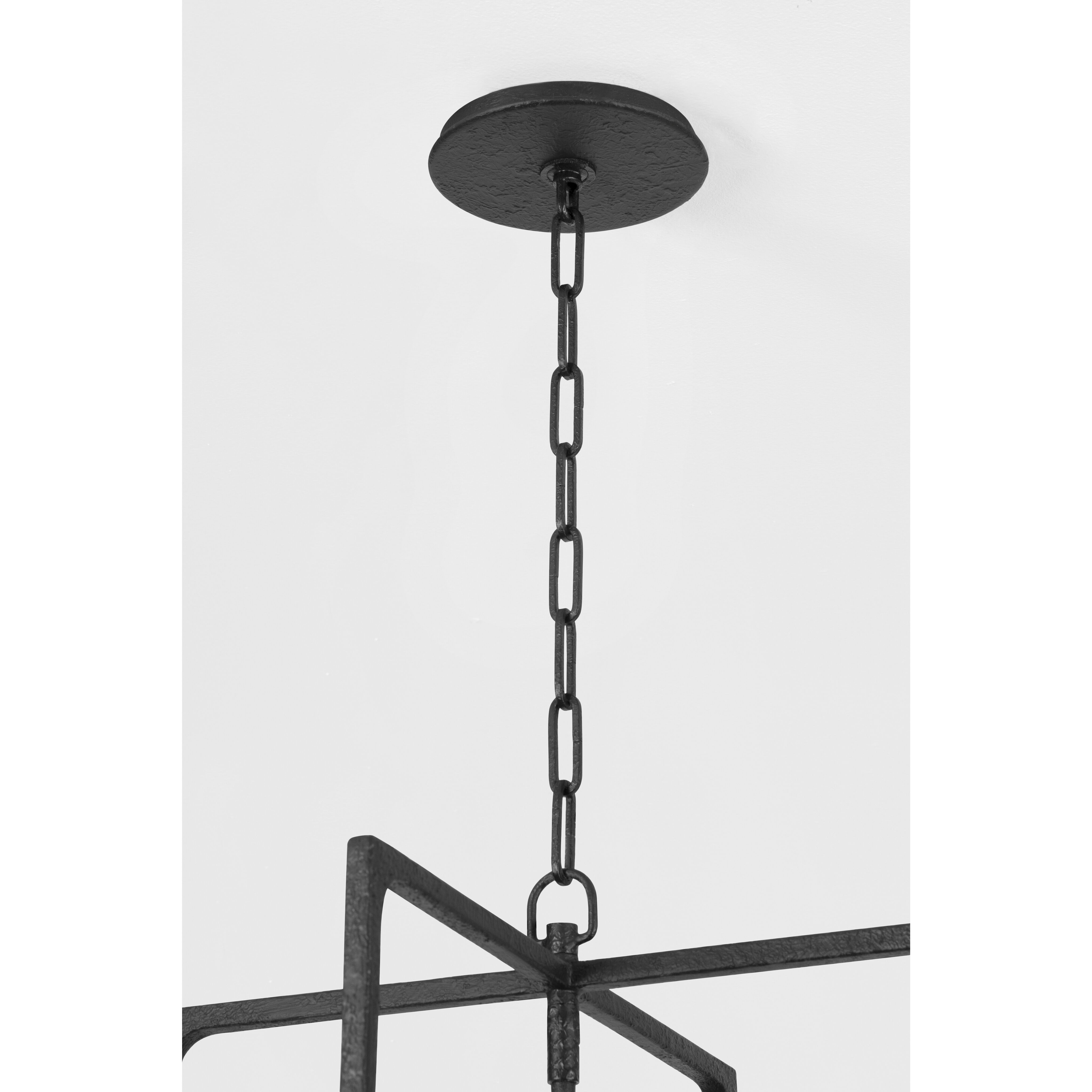 Kael 4 Light 18 inch Black Iron Indoor Lantern Ceiling Light
