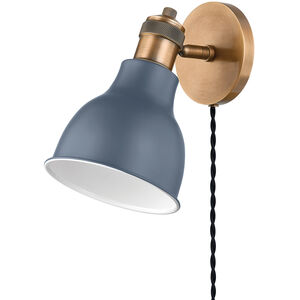 Makin 1 Light 6 inch Patina Brass Plug-in Sconce Wall Light