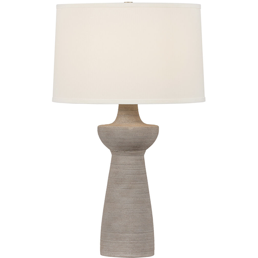 Osgood 29 inch 15 watt Patina Brass and Ceramic Raked Sand Table Lamp Portable Light