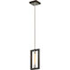 Enigma 1 Light 7.75 inch Bronze With Polished Stainless Pendant Ceiling Light