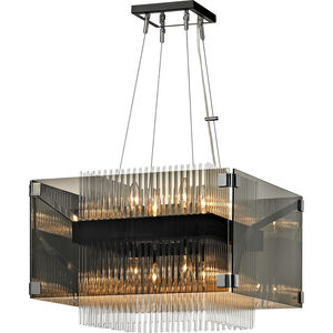 Apollo 8 Light 20.5 inch Bronze and Polished Chrome Chandelier Ceiling Light