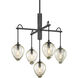 Brixton 5 Light 26 inch Graphite Chandelier Ceiling Light