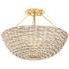 Campo 1 Light 18.25 inch Vintage Gold Leaf Semi Flush Ceiling Light