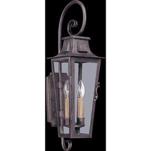 Parisian Square 2 Light 24 inch Aged Pewter Outdoor Wall Sconce