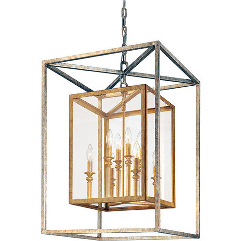 Morgan 8 Light 21 inch Gold Silver Leaf Indoor Lantern Ceiling Light