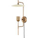 Manti 1 Light 9.75 inch Patina Brass Plug-in Sconce Wall Light