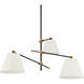 Navin 3 Light 52.5 inch Patina Brass/Textured Black Chandelier Ceiling Light