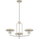 Pacific LED 27.25 inch Warm Silver Leaf Chandelier Ceiling Light