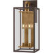 Arnold 2 Light 24.25 inch Patina Brass/Textured Bronze Exterior Wall Sconce