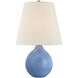 Jarvis 24 inch 15 watt Patina Brass and Ceramic Dappled Lapis Table Lamp Portable Light