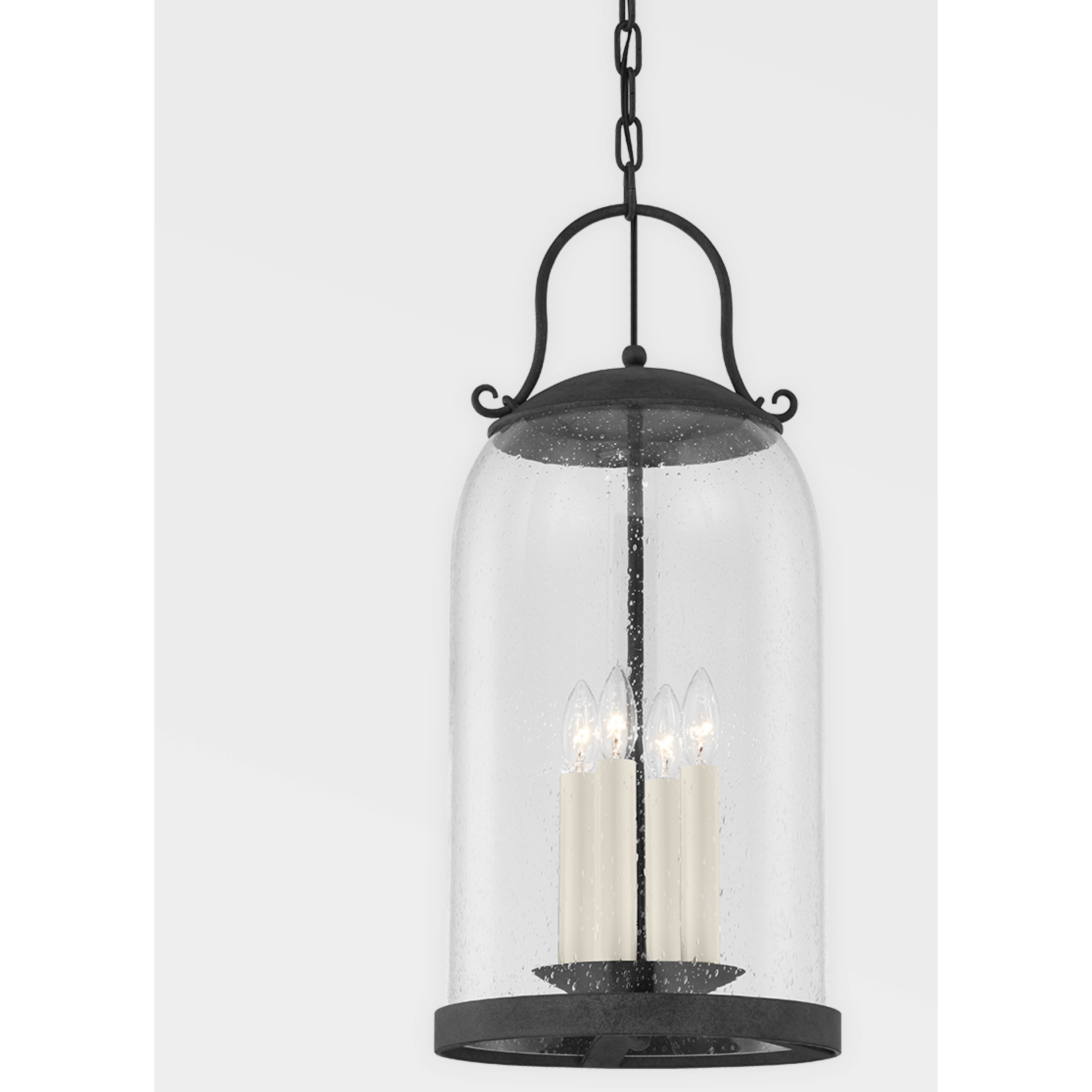 Napa County 4 Light 12 inch French Iron Outdoor Pendant, Large