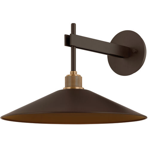 Harac LED 10.75 inch Patina Brass/Bronze Exterior Wall Sconce