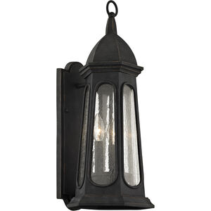 Astor 3 Light 22 inch Vintage Iron Outdoor Wall Sconce