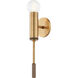 Chino 1 Light 4.75 inch Patina Brass Wall Sconce Wall Light