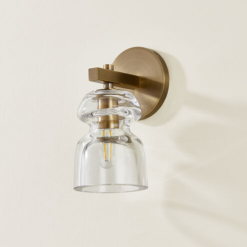 Trey 1 Light 4.75 inch Patina Brass Wall Sconce Wall Light
