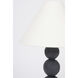 Miela 30 inch 15.00 watt Forged Iron/Ceramic Black Motif Table Lamp Portable Light