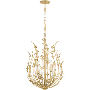 Delmore 6 Light 20.25 inch Vintage Gold Leaf Chandelier Ceiling Light