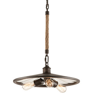 Brooklyn 3 Light 18 inch Heritage Bronze Pendant Ceiling Light