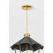 Wildomar 3 Light 13.5 inch Vintage Gold Leaf and French Iron Indoor Lantern Ceiling Light