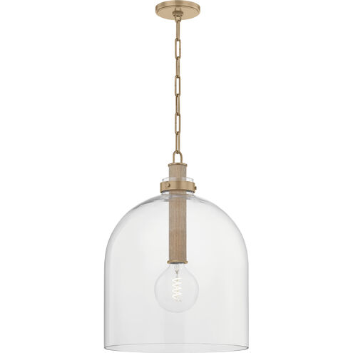 Kori 1 Light 15.75 inch Patina Brass Pendant Ceiling Light