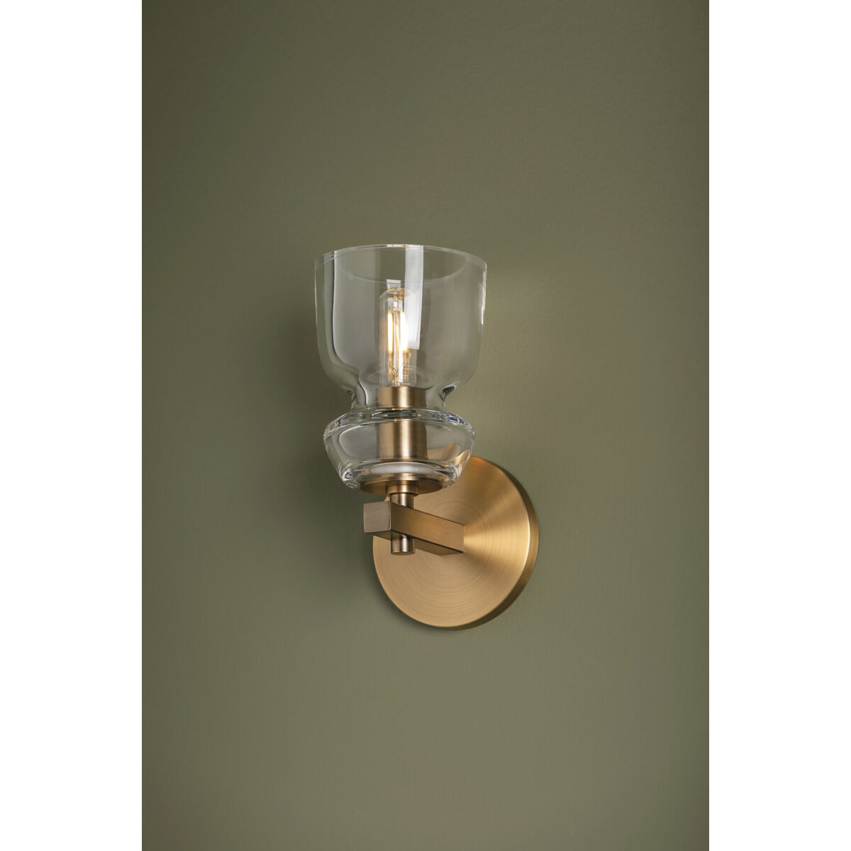 Trey 1 Light 4.75 inch Patina Brass Wall Sconce Wall Light
