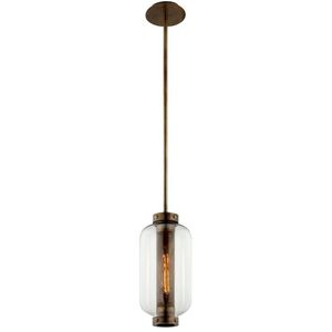 Atwater 1 Light 8 inch Vintage Brass Outdoor Pendant
