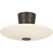 Albus LED 15.75 inch Bronze Leaf Semi Flush Ceiling Light