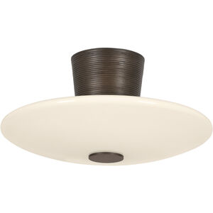 Albus LED 15.75 inch Bronze Leaf Semi Flush Ceiling Light