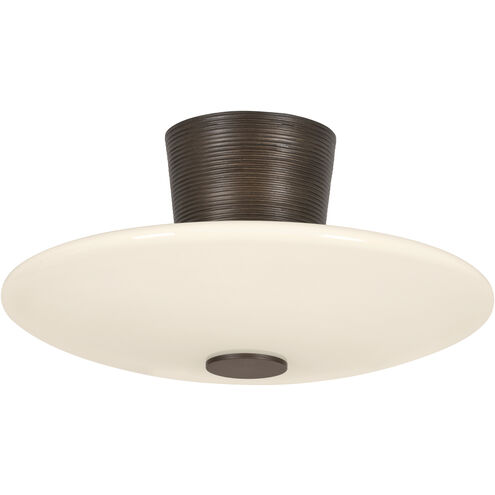 Albus LED 15.75 inch Bronze Leaf Semi Flush Ceiling Light