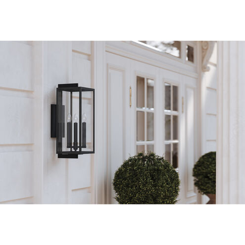 Nico 3 Light 20 inch French Iron Outdoor Wall Sconce