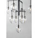 Brixton 9 Light 30.25 inch Gun Metal With Smoked Chrome Chandelier Ceiling Light