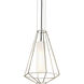 Silhouette 1 Light 16 inch Silver Leaf Pendant Ceiling Light
