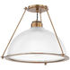 Glint 1 Light 17.75 inch Patina Brass Semi Flush Ceiling Light