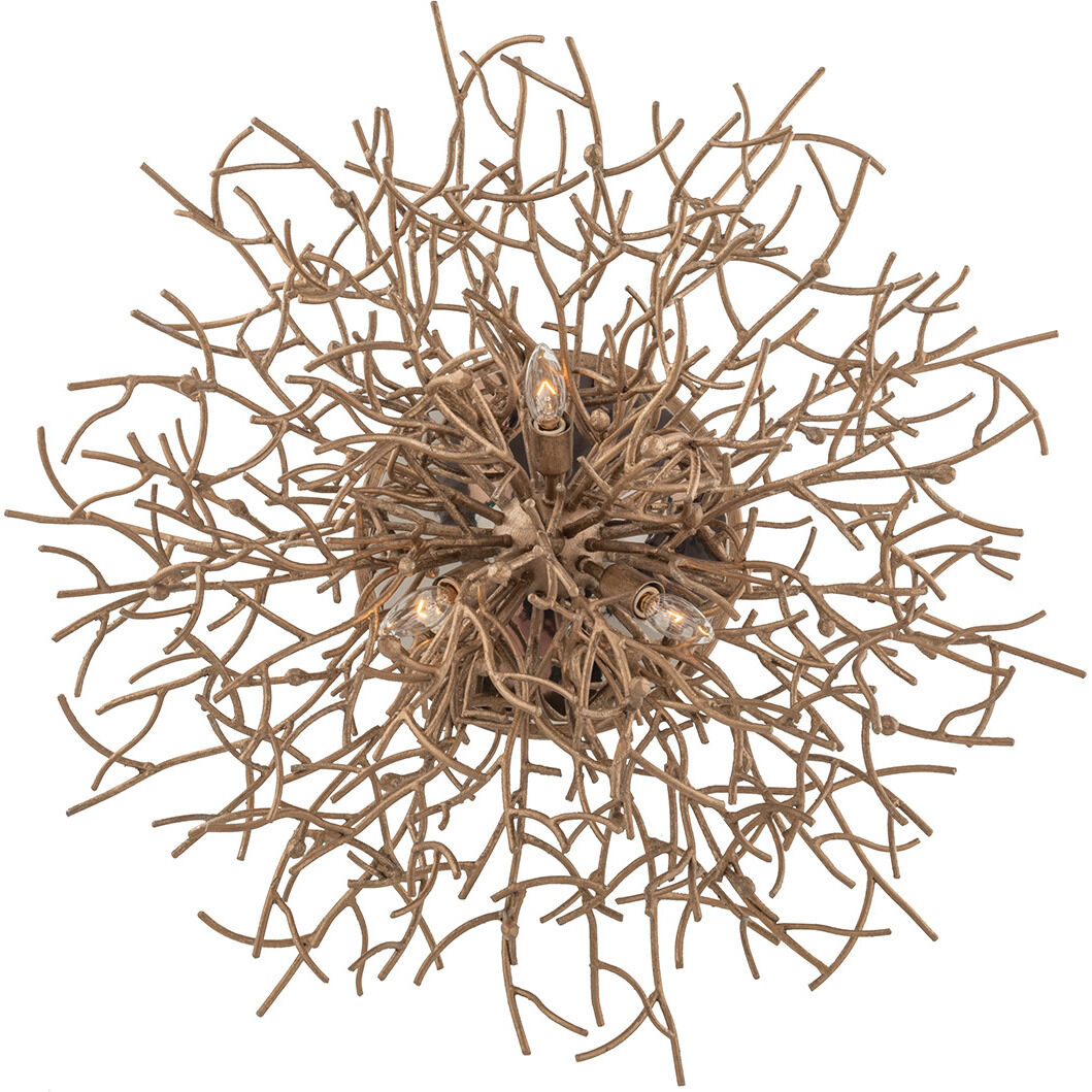 Sierra 3 Light 32 inch Vienna Bronze Flush Mount Ceiling Light