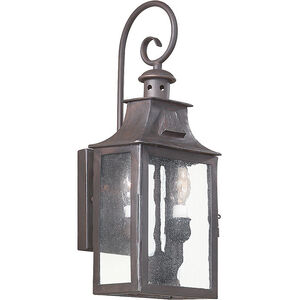 Newton 2 Light 17.5 inch Soft Black Outdoor Wall Sconce