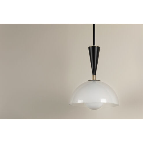 Payson 1 Light 12 inch Patina Brass/Soft Black Pendant Ceiling Light