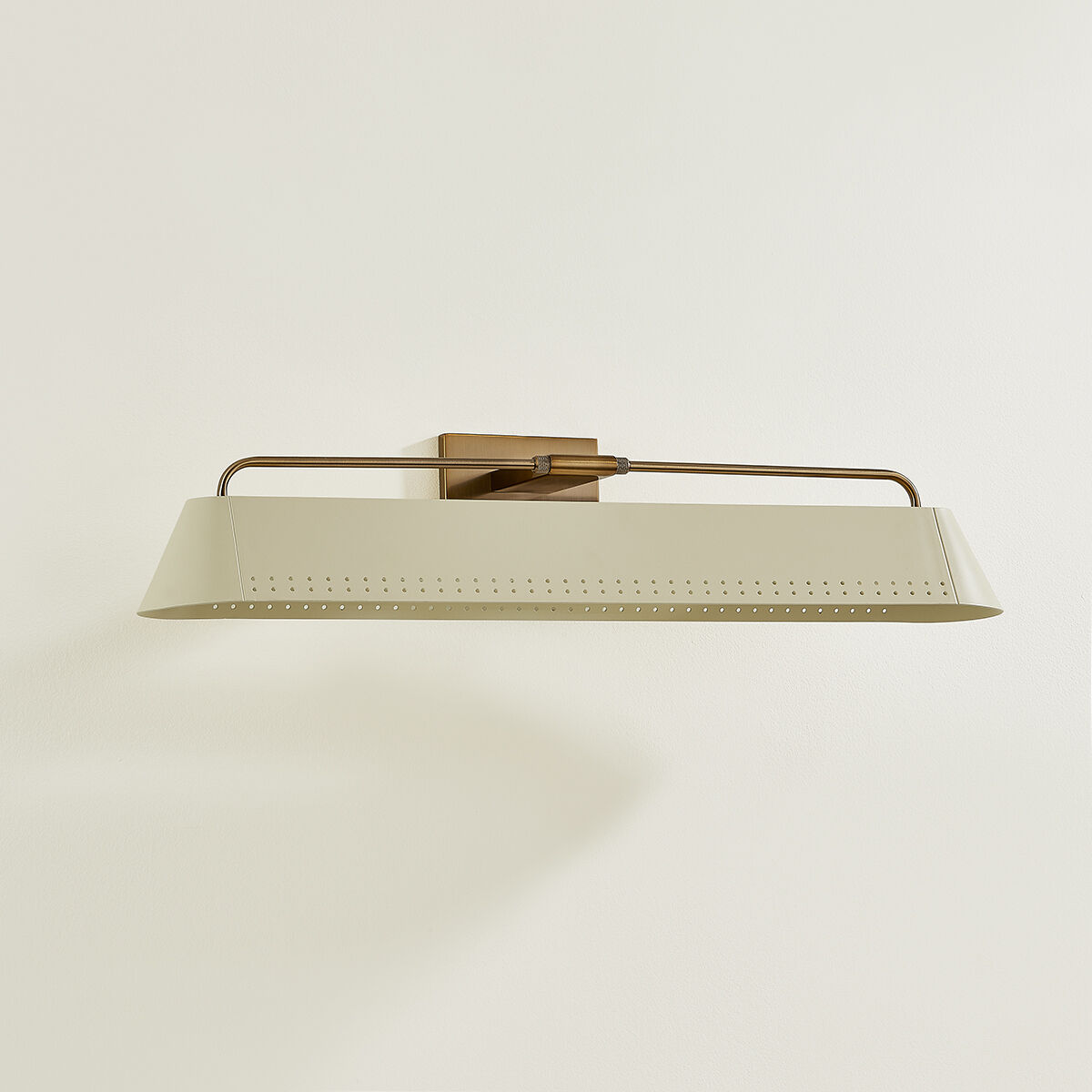 Rowan 30 watt 25 inch Patina Brass and Soft Sand Picture Light Wall Light