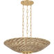 Ollie 3 Light 28 inch Vintage Gold Leaf Pendant Ceiling Light