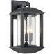 Mccarthy 3 Light 17.5 inch Forged Iron Outdoor Wall Sconce