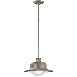 South Street 1 Light 14 inch Old Galvanized Outdoor Pendant