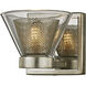 Wink LED 5.25 inch Silver Leaf Bath And Vanity Wall Light, Clear Glass